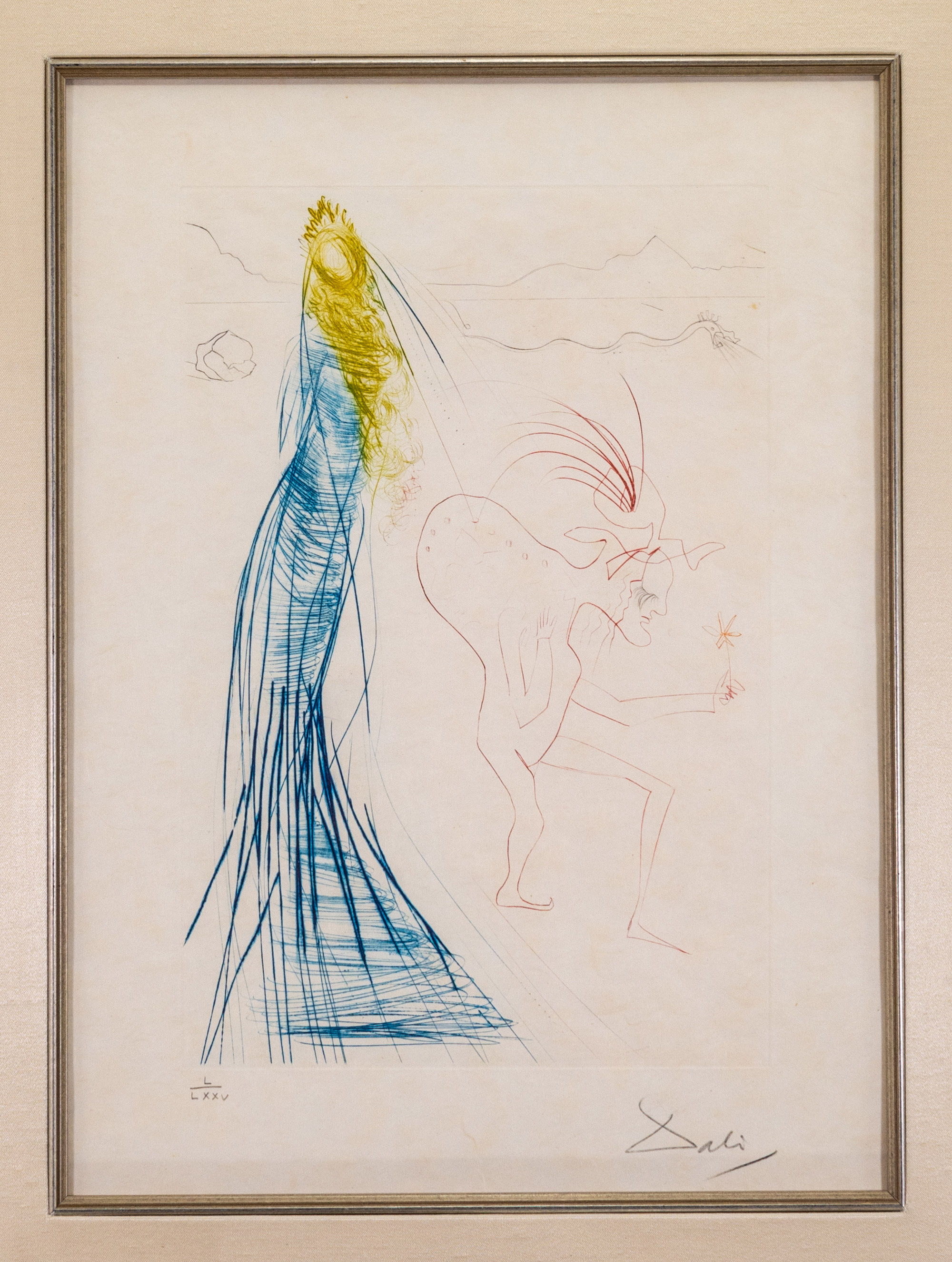 Salvador Dalí | Tristan and Isolde | Engraving with color